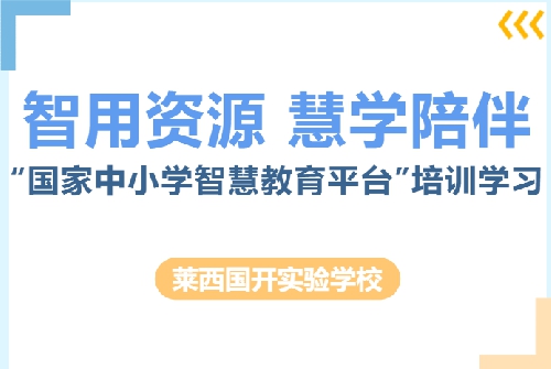 智用资源 慧学陪伴——莱西国开实验学校“国家中小学智慧教育平台”培训 ...